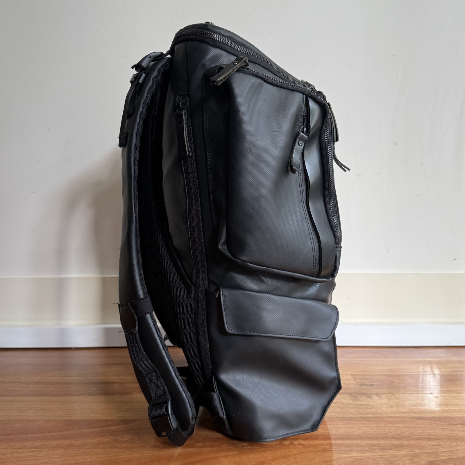 RIOKAIRYU Mavericks HEXA Black Backpack Rare Technical Laptop Commuter Daypack