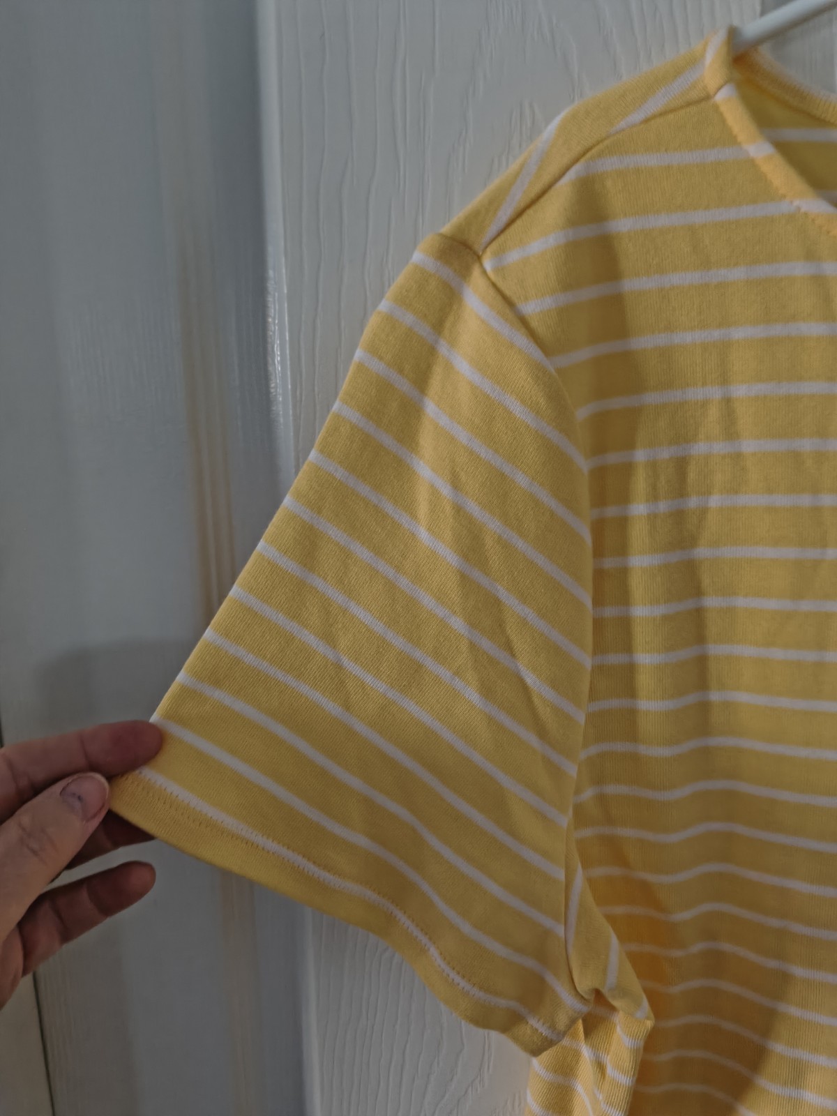 Chico’s NWT Top Size 3 P2P 22 LENGTH 28 Short Sleeve Boat Neck Yellow