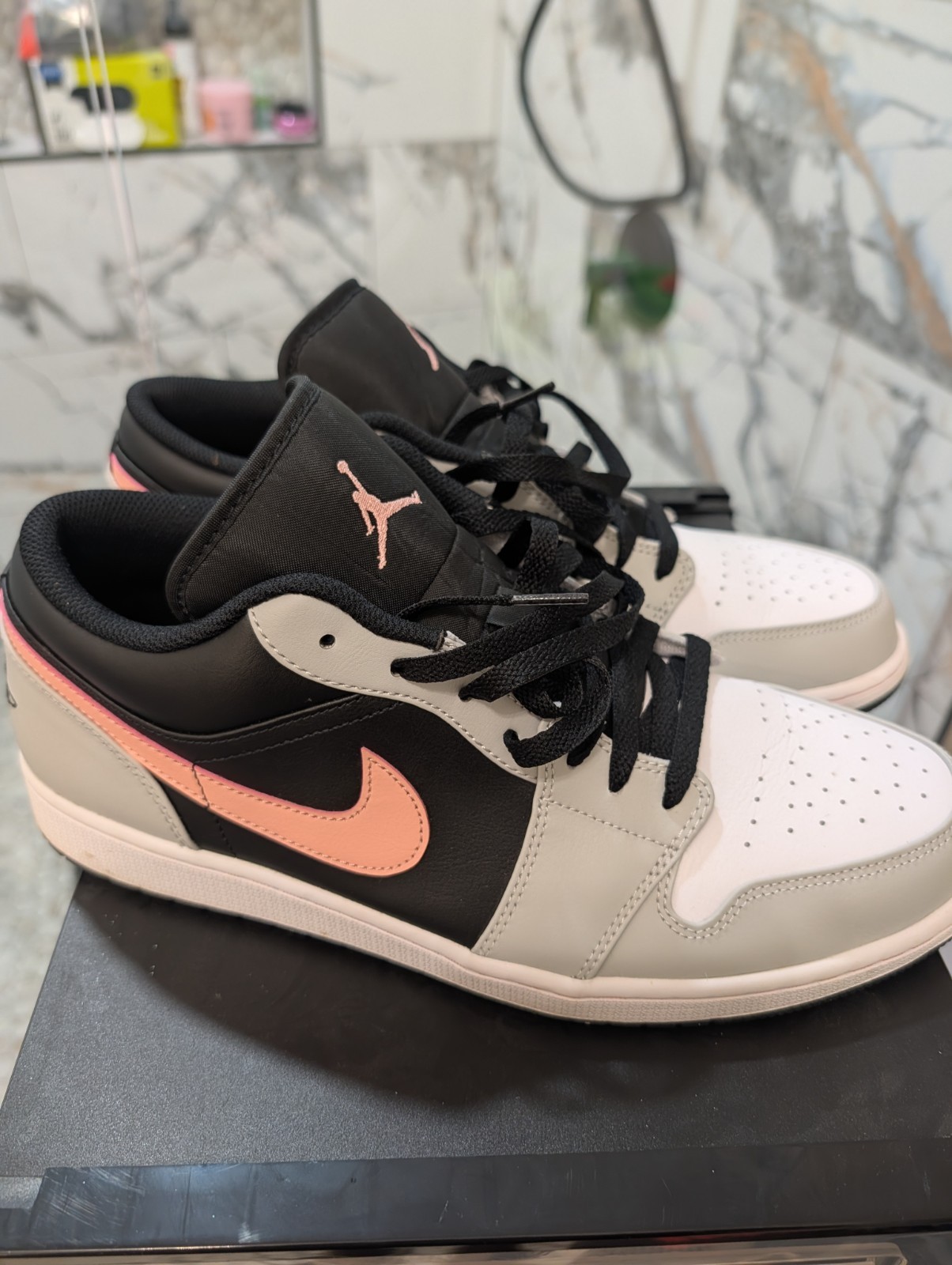 Size 13 – Air Jordan 1 Low Grey Fog Bleached Coral