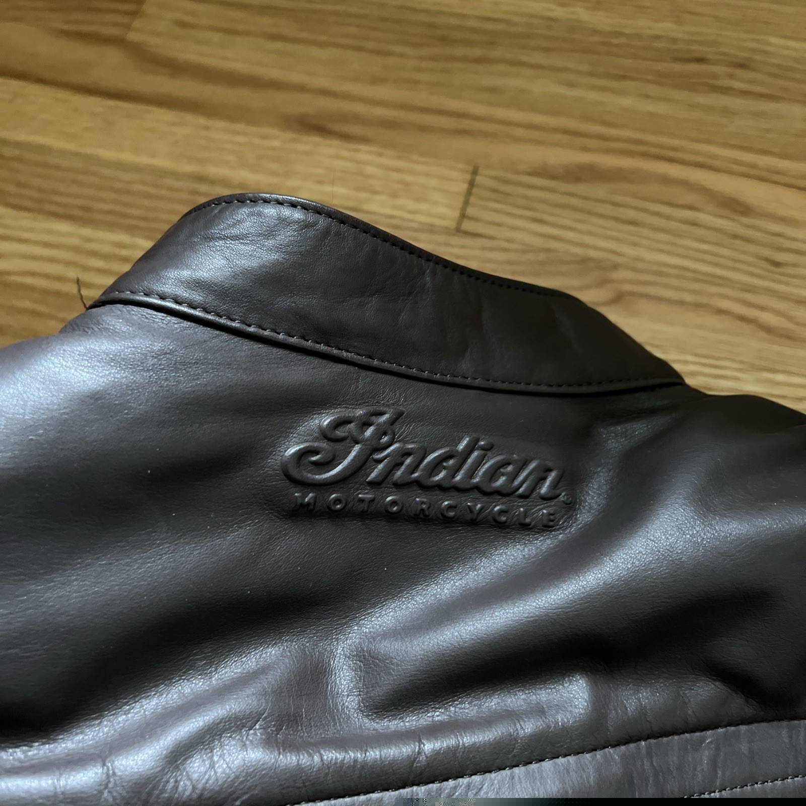 Indian Motorcycle Men’s Phoenix Leather Jacket W/ Armor Brown New Genuine