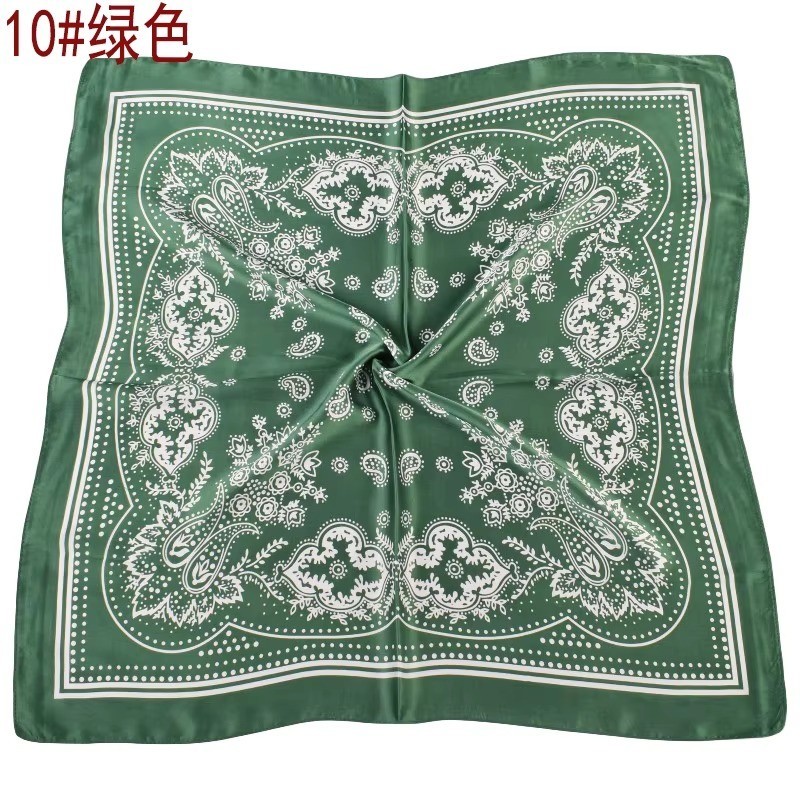 Square Satin Scarf Silk Feel Neckerchief Head Neck Wrap Paisley Bandanna 27″x27″