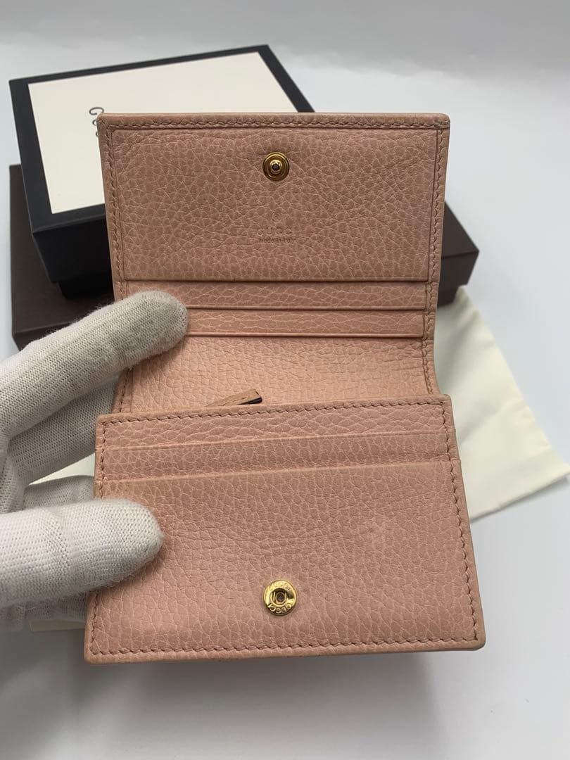 GUCCI mini wallet Marmont bifold GG logo P55