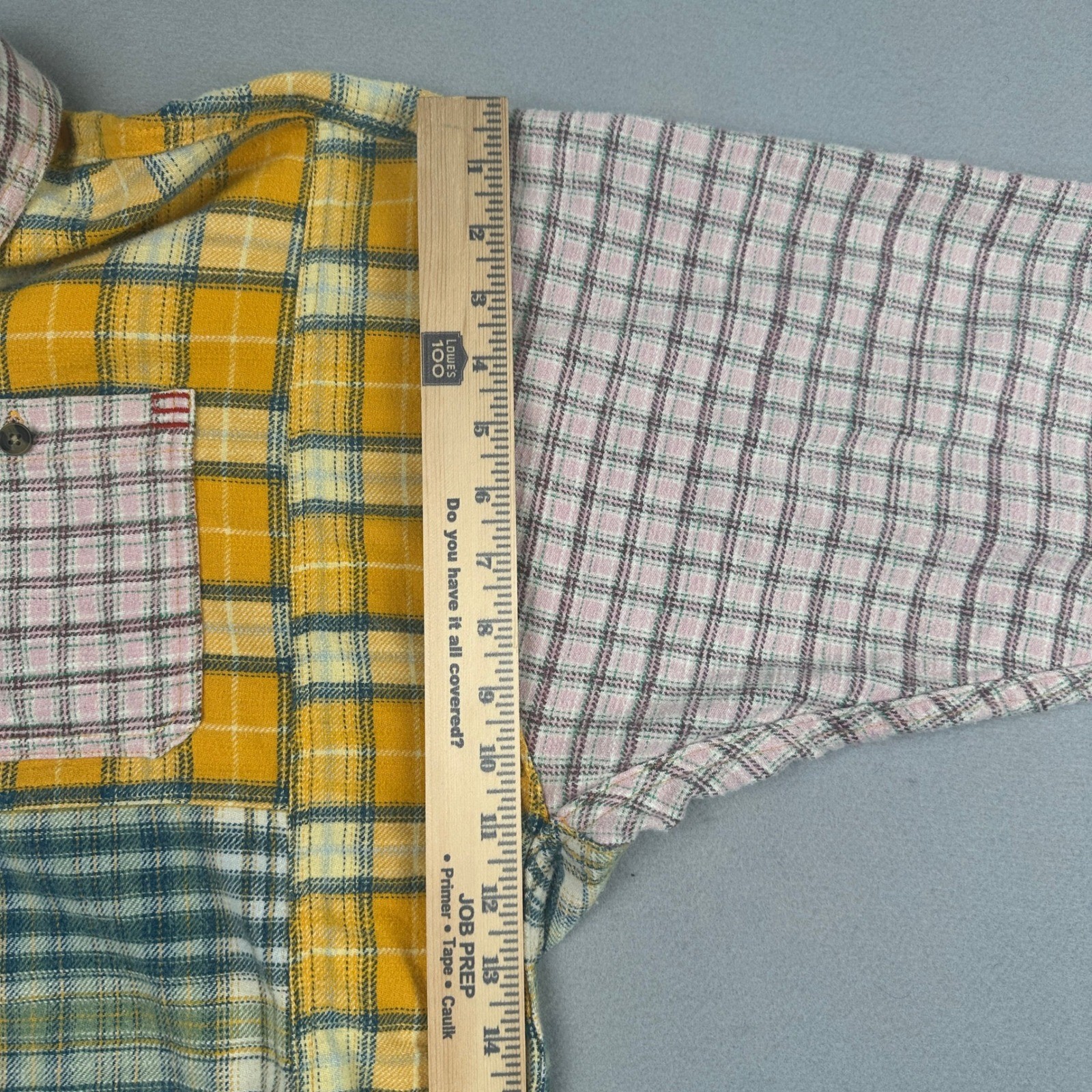BDG Urban Outfitters Flannel Button Down Shirt Medium Multicolor Patchwork Plaid