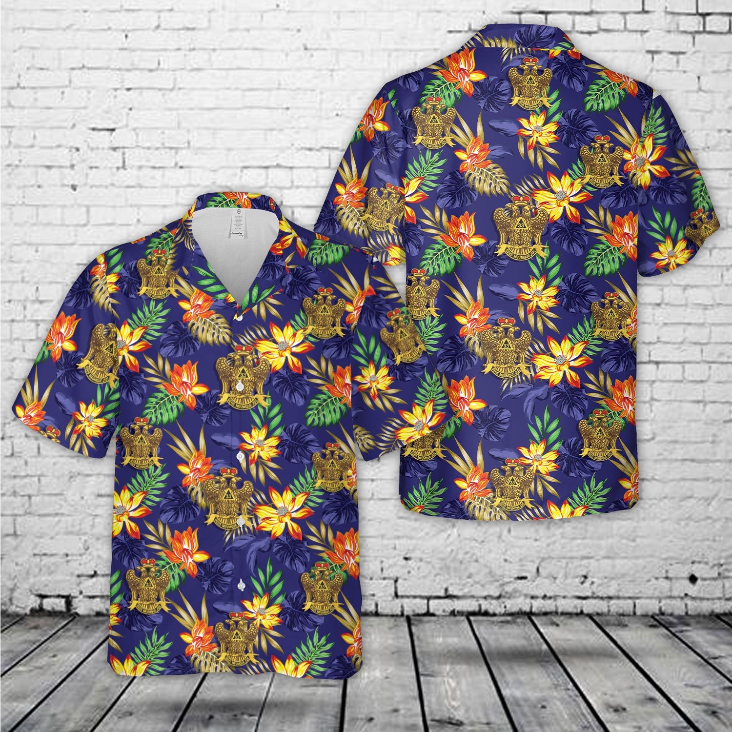 33rd Degree Scottish Rite Wings Hawaiian Shir