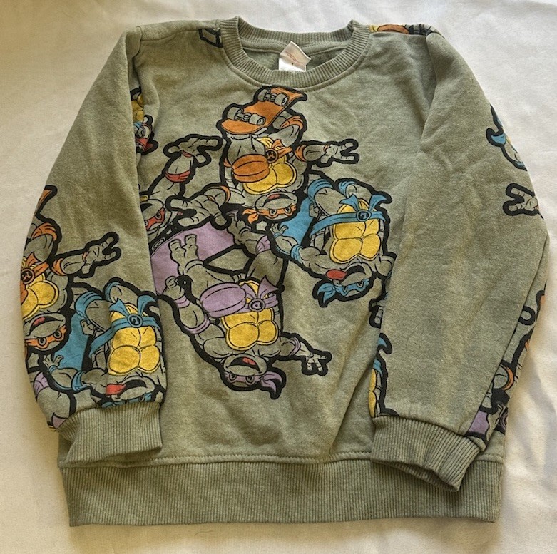 Nickelodeon Ninja Turtles Kids Sweater Size 7 Nickelodeon