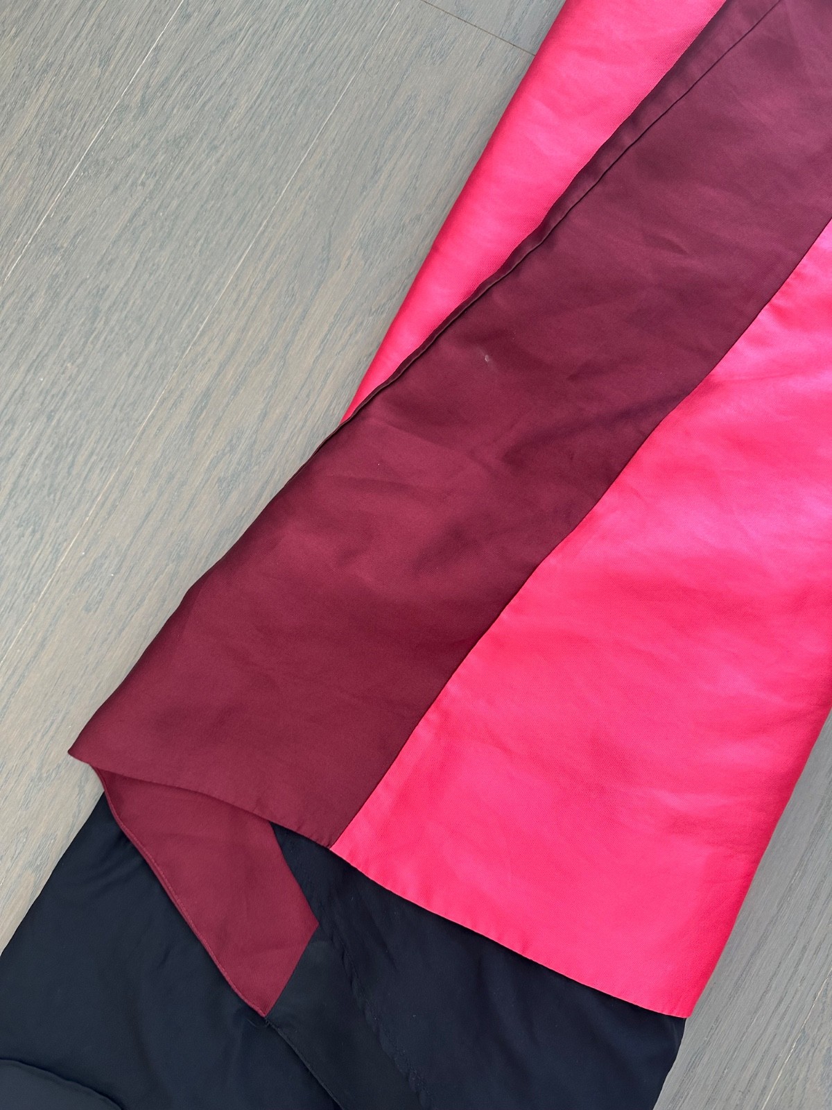 Hutch Monet Strapless Dress Ball Gown High Low Pink Black Colorblock – Size 2