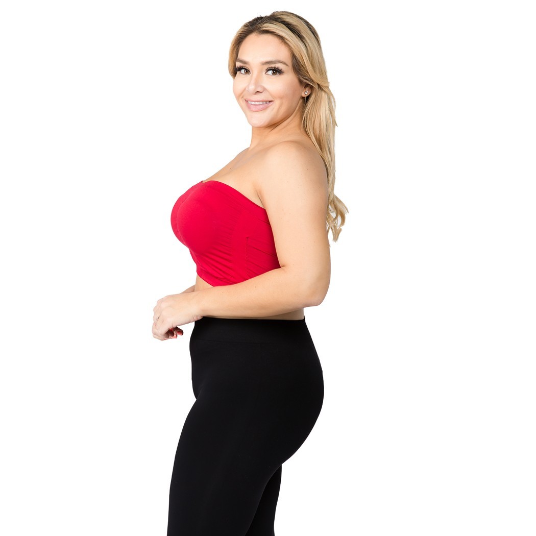 Padded Bandeau Bra Top Stretchable Spandex One Size Regular