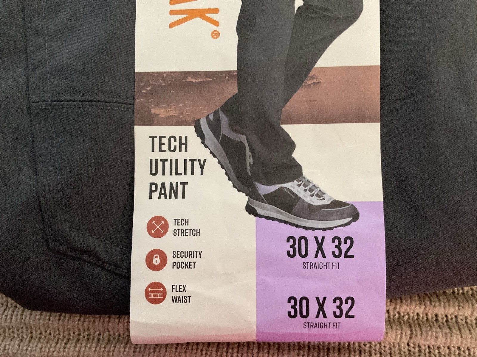 Copper and Oak Supply Co Men’s Tech Utility Gray Pants Straight Fit – Size 30×32