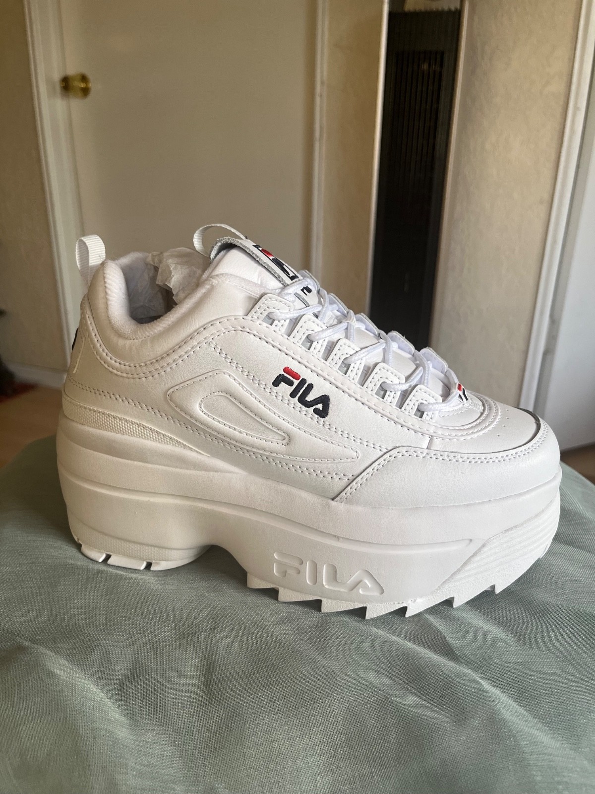 Brand-New FILA Disruptor II Wedge Women’s Platform Sneakers