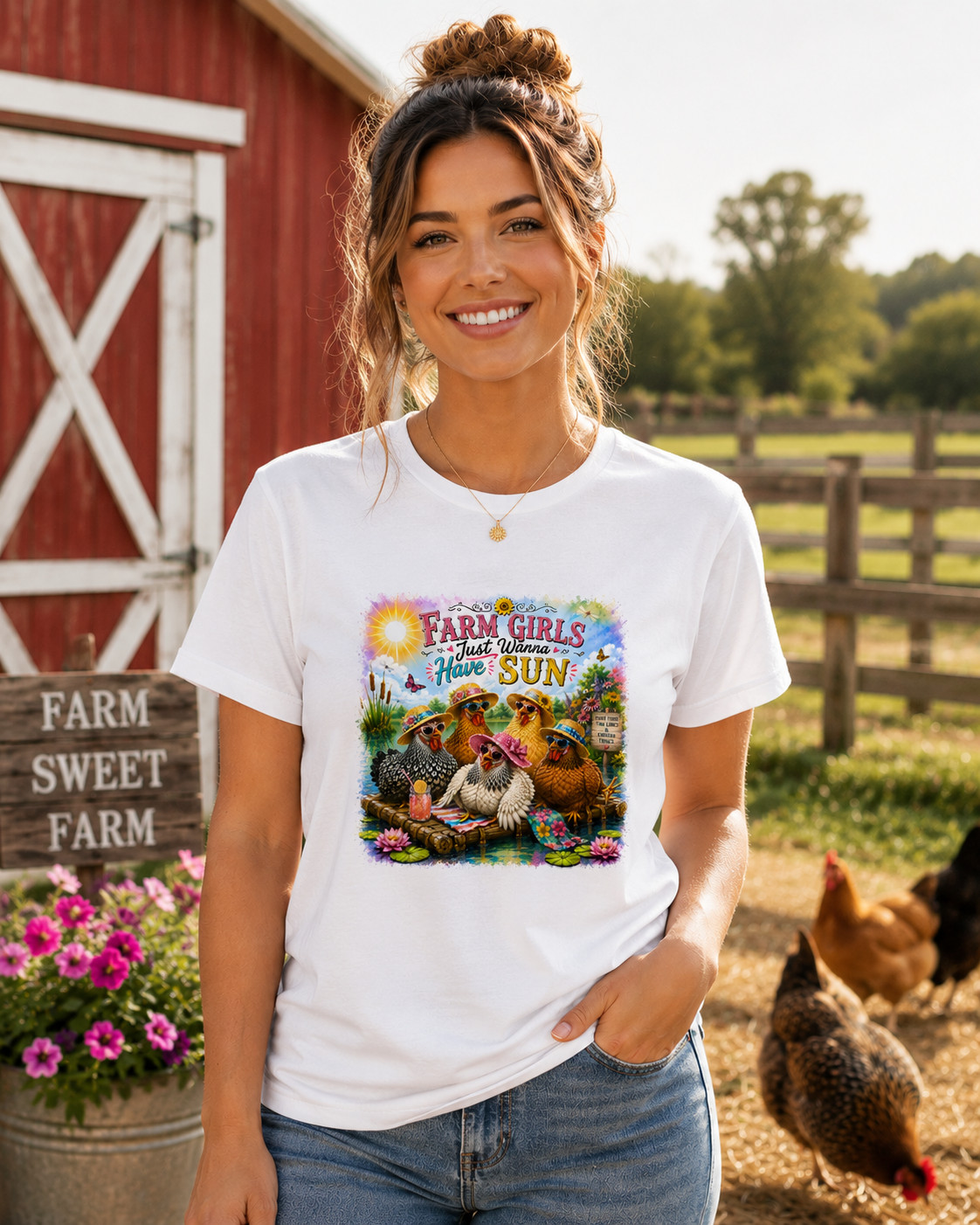 Barnyard Babe T-Shirts (Chickens)
