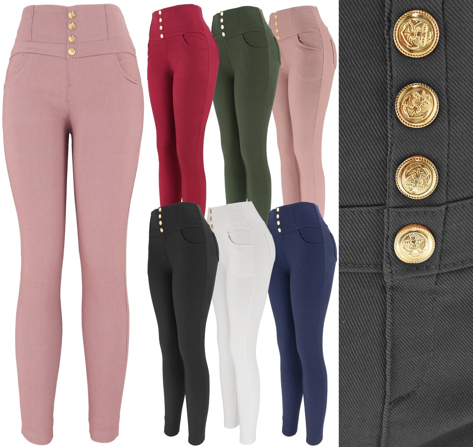 Classic Women’s Cotton Blend Waist Jeggings Stretchy Skinny Pants Jeans Leggings