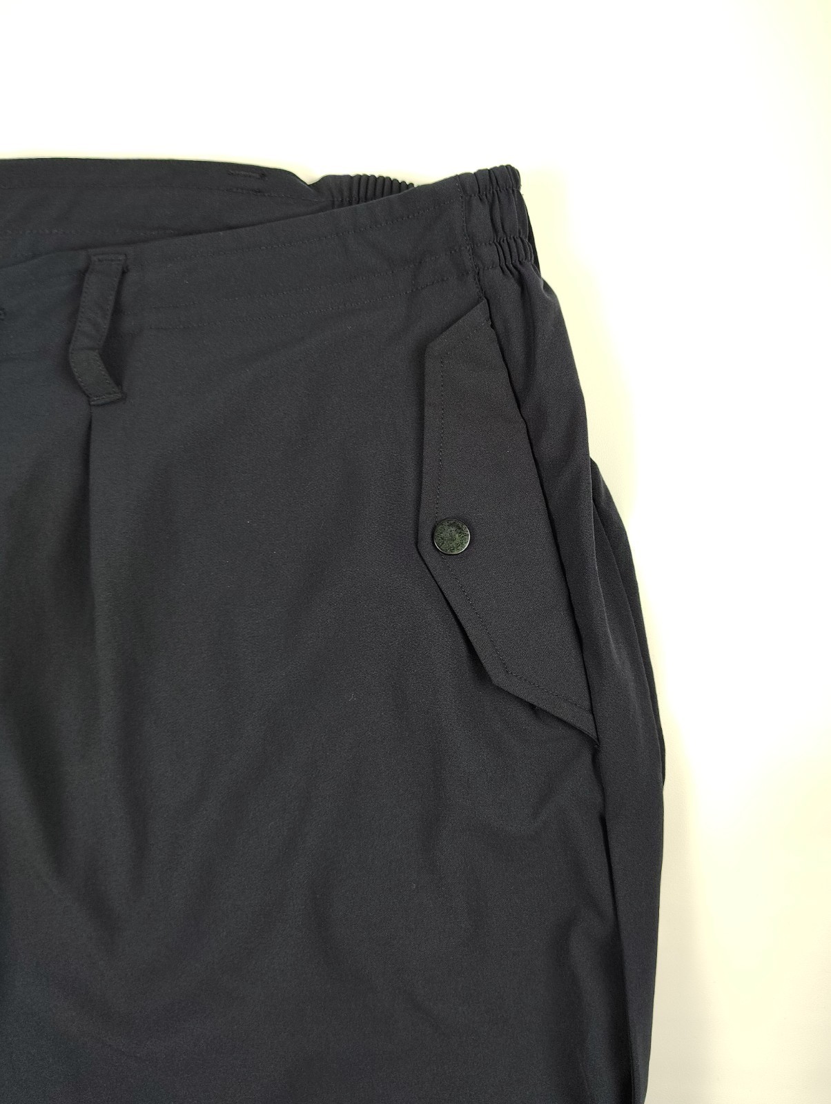 Paskho Sanctuary Travel Pants Snap Ankle Navy Blue Women XXL Side Elastic Waist