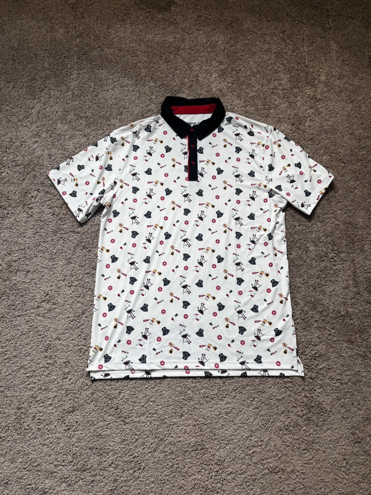 RSVLTS X Star Wars Sz L Grilling Like a Villain Performance Golf Polo Shirt