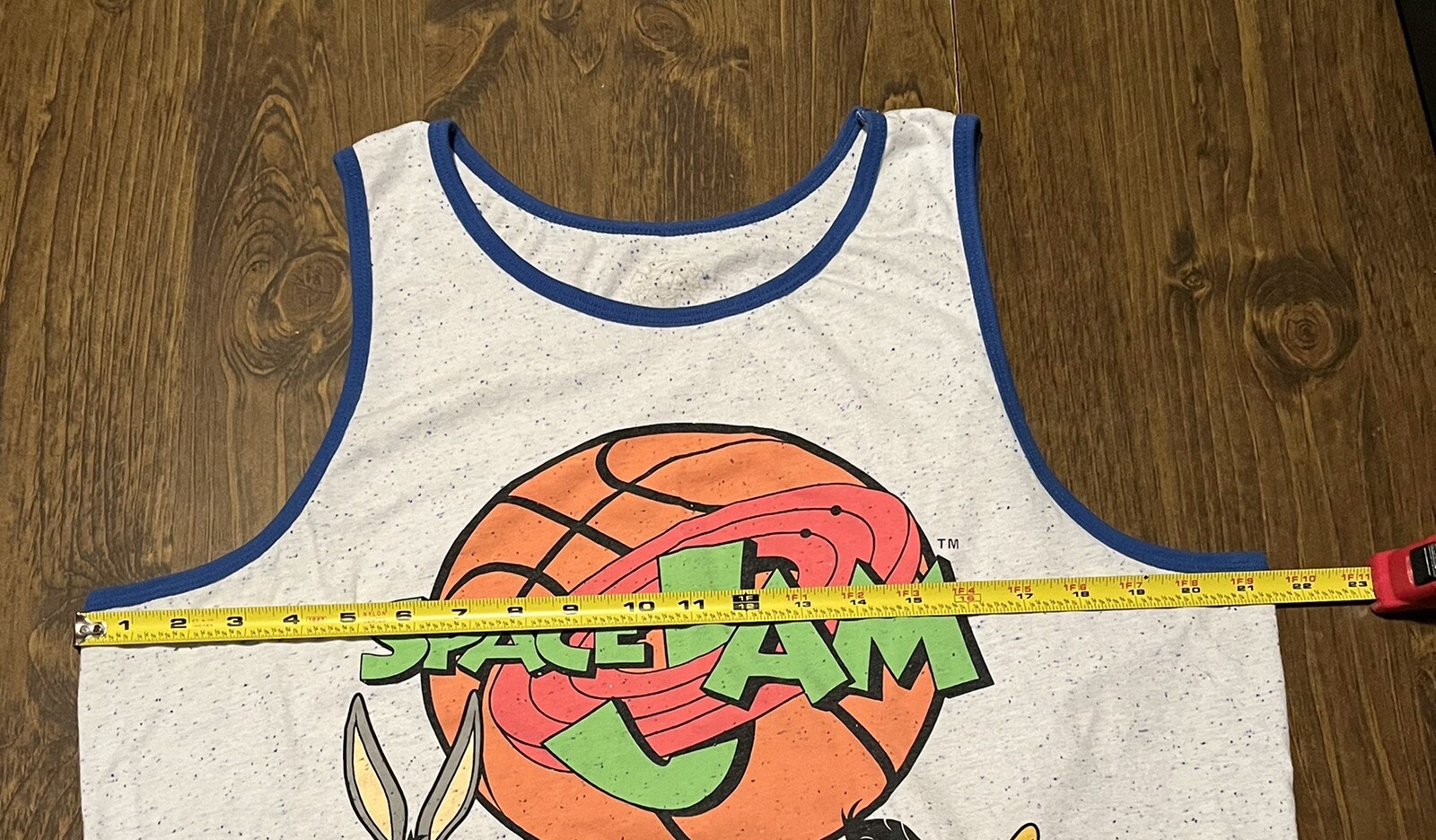 Space Jam Tank Top White Sleeveless Shirt Bugs Bunny Movie Mens Adult Medium