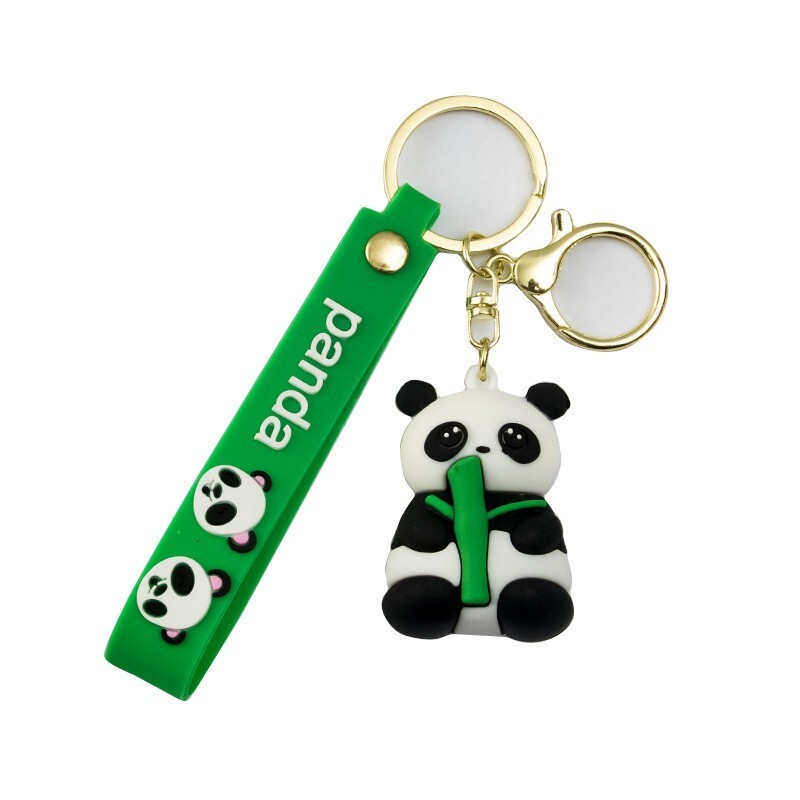 1pc Cute Panda Xmas Keychain Keyring Bag Car Hanging Pendant Xmas Gift For Girl
