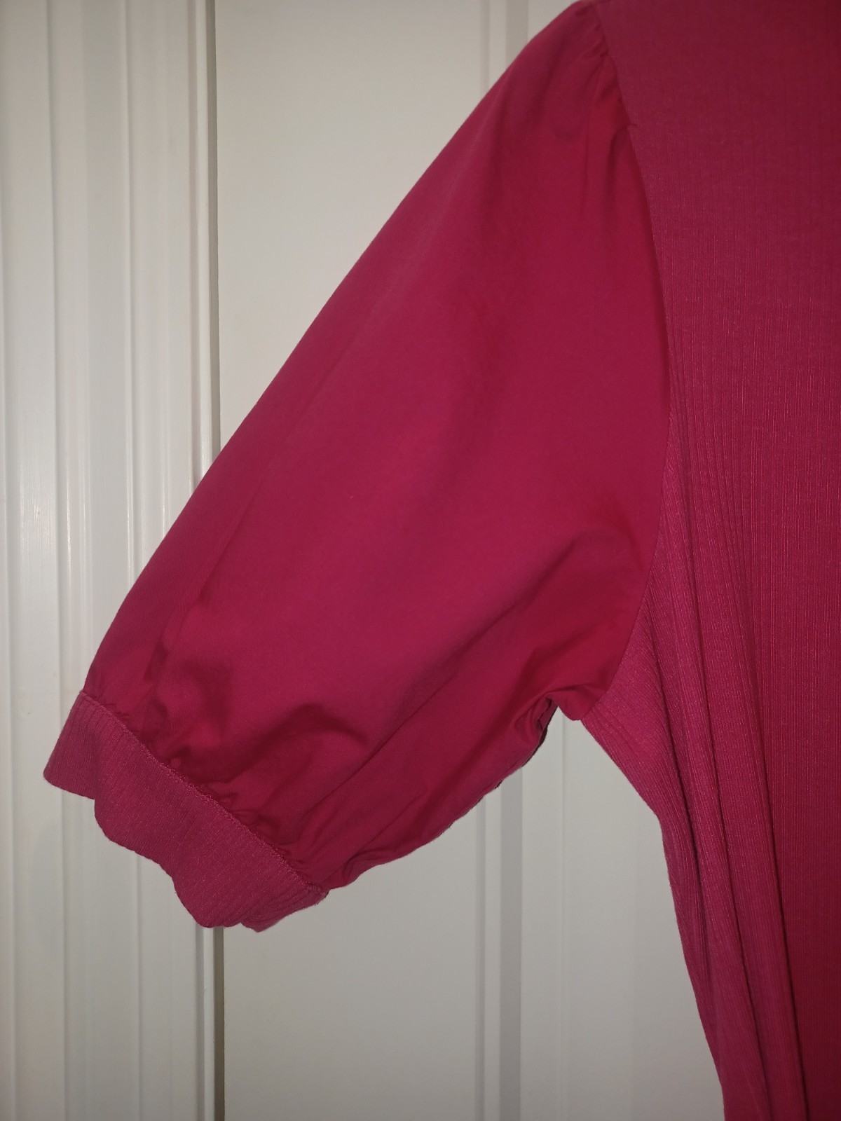 Ladies Draper James “Celeste” Mixed Media Dress Raspberry Pink Size Med. EUC!