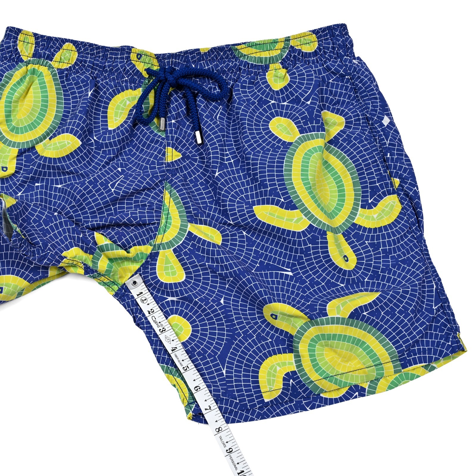 Vilebrequin Moorea Mosaic Sea Turtles Printed Swim Shorts Lined Men’s 2XL Resort