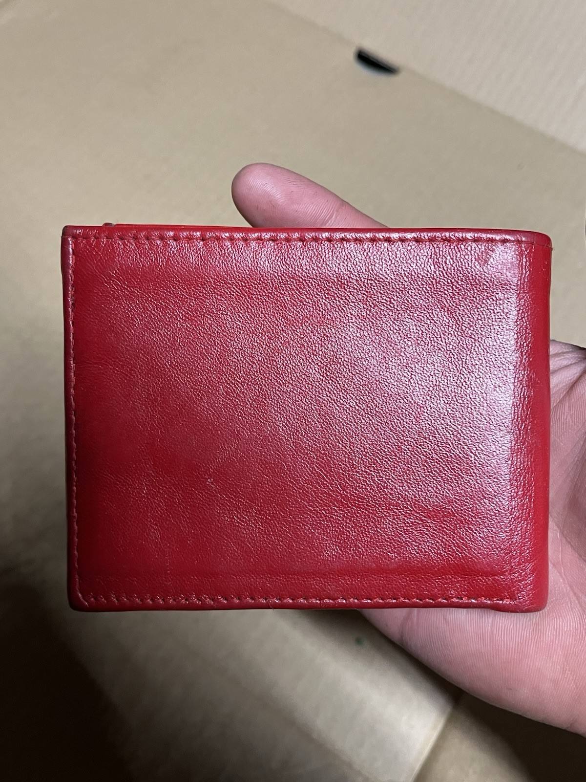 Red Non Brand Wallet Genuine Leather Men’s Wallet
