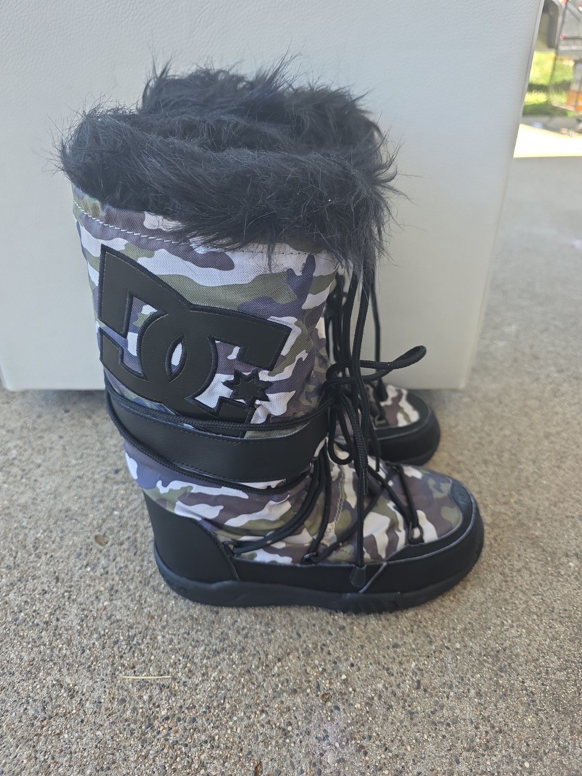 DC Women’s Chalet TX Snow Boots Size 8 Camo Faux Fur Y2K 303233 Winter Boots