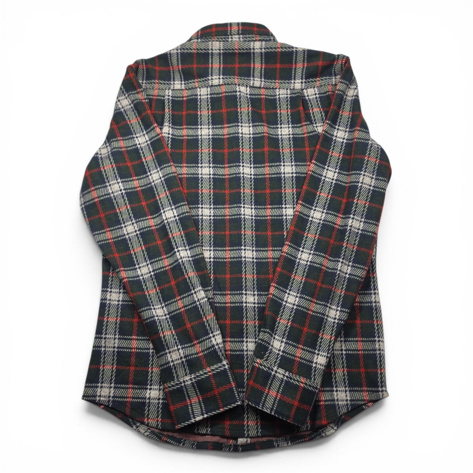 Sperry Plaid Flannel Shirt Men’s M Green Red Button Front 2 Pocket Stretch