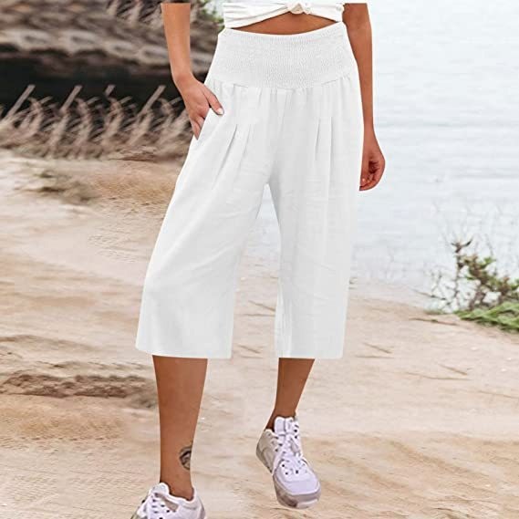 Womens White Pants Sizes S-3XL Free Shipping