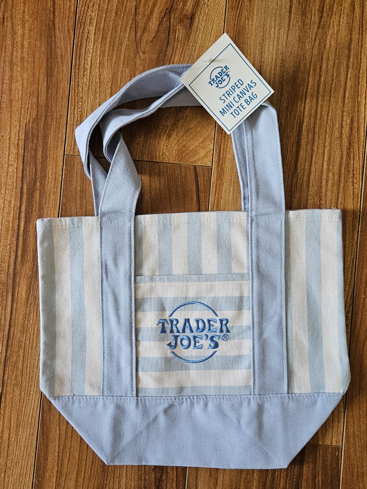 Trader Joe’s Striped Pastel Mini Canvas Tote Bags 2026 Limited Edition Set Of 4