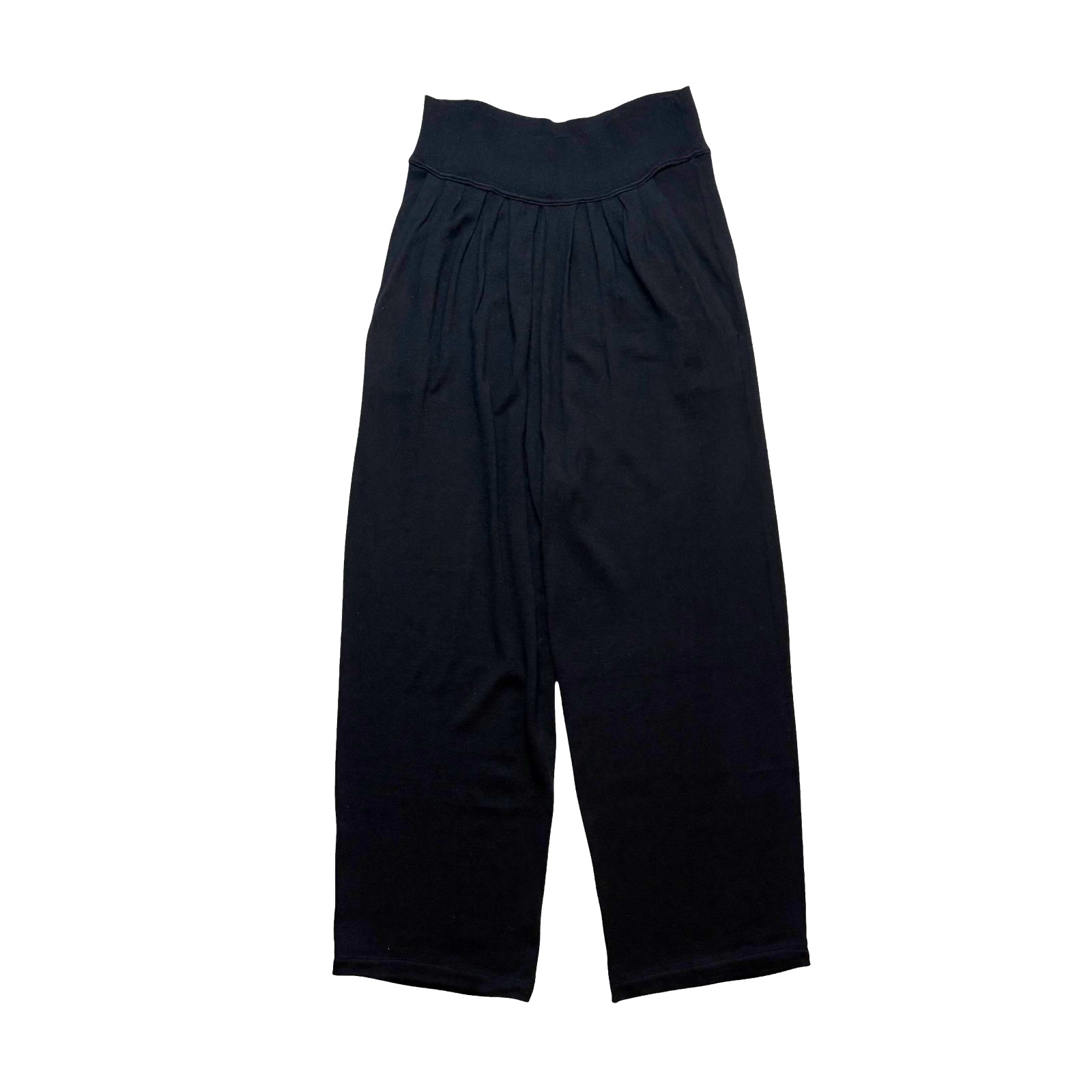 Vintage Yves Saint Laurent Variation Wool Knit Pants Wide Leg Gathered France 36