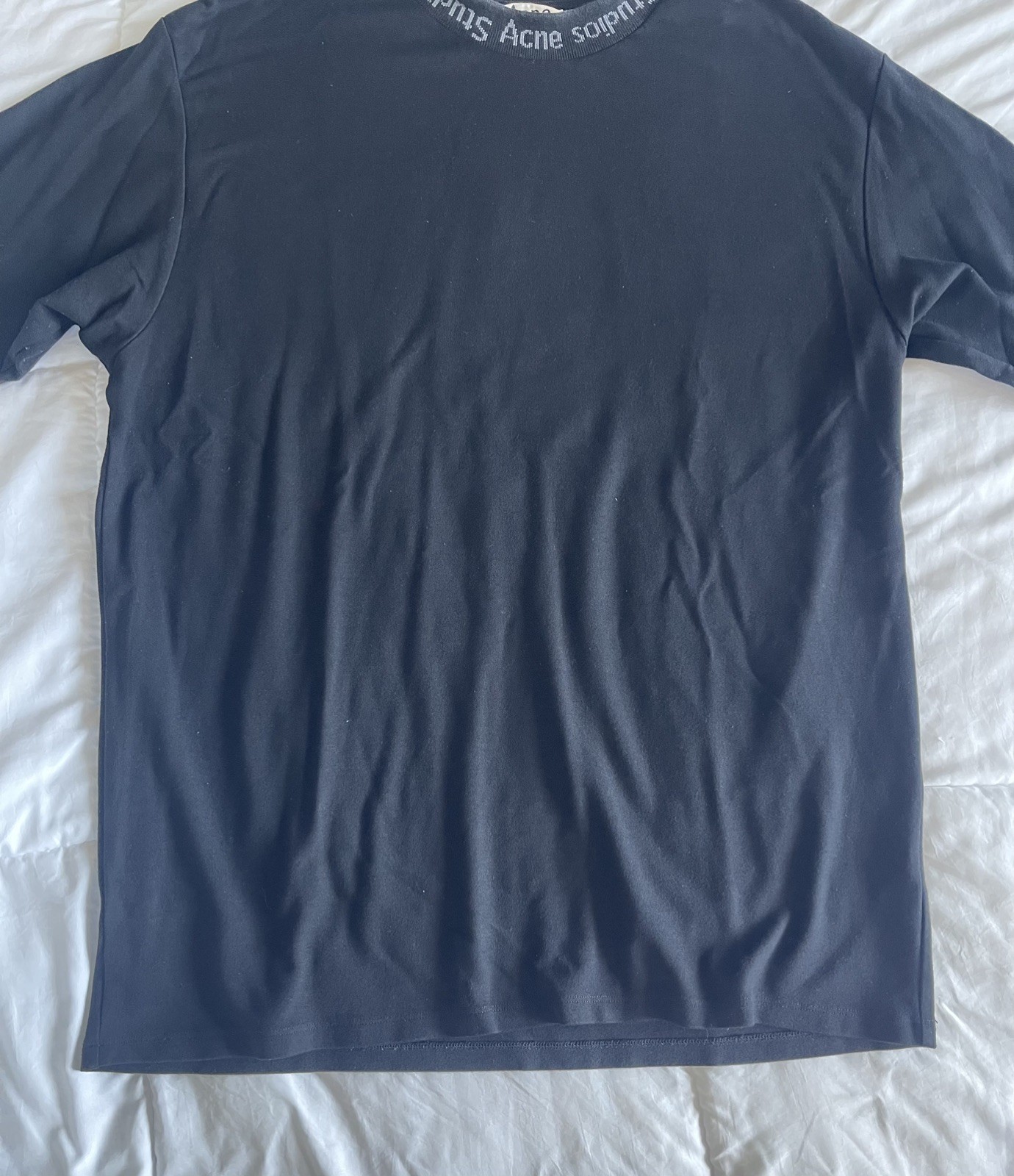 Acne Studios Navid S/S T-Shirt Men XL Black Short-Sleeve Designer Minimalist
