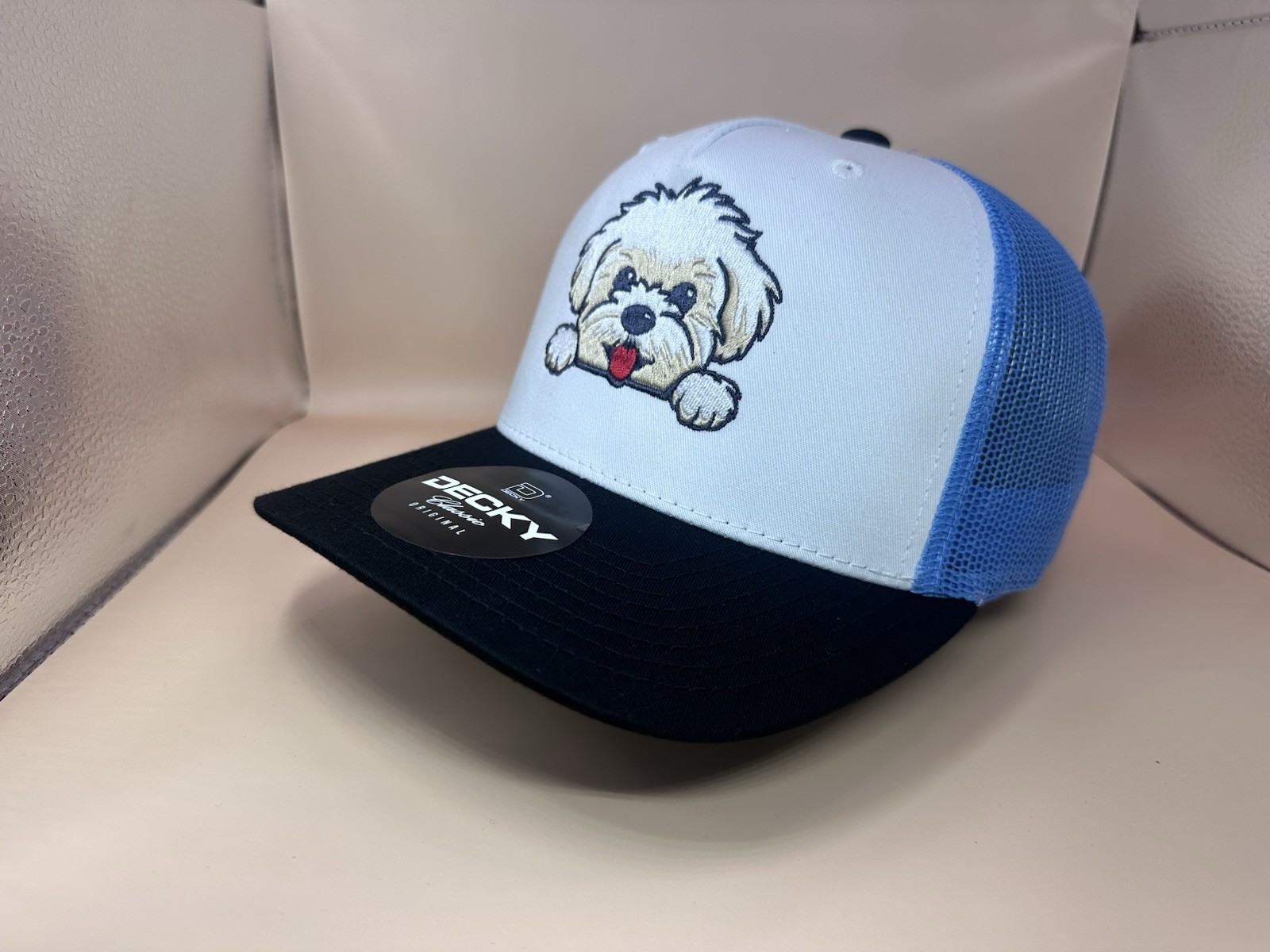 Trucker Hat 5 Panel,Puppy Embroidered Doggie