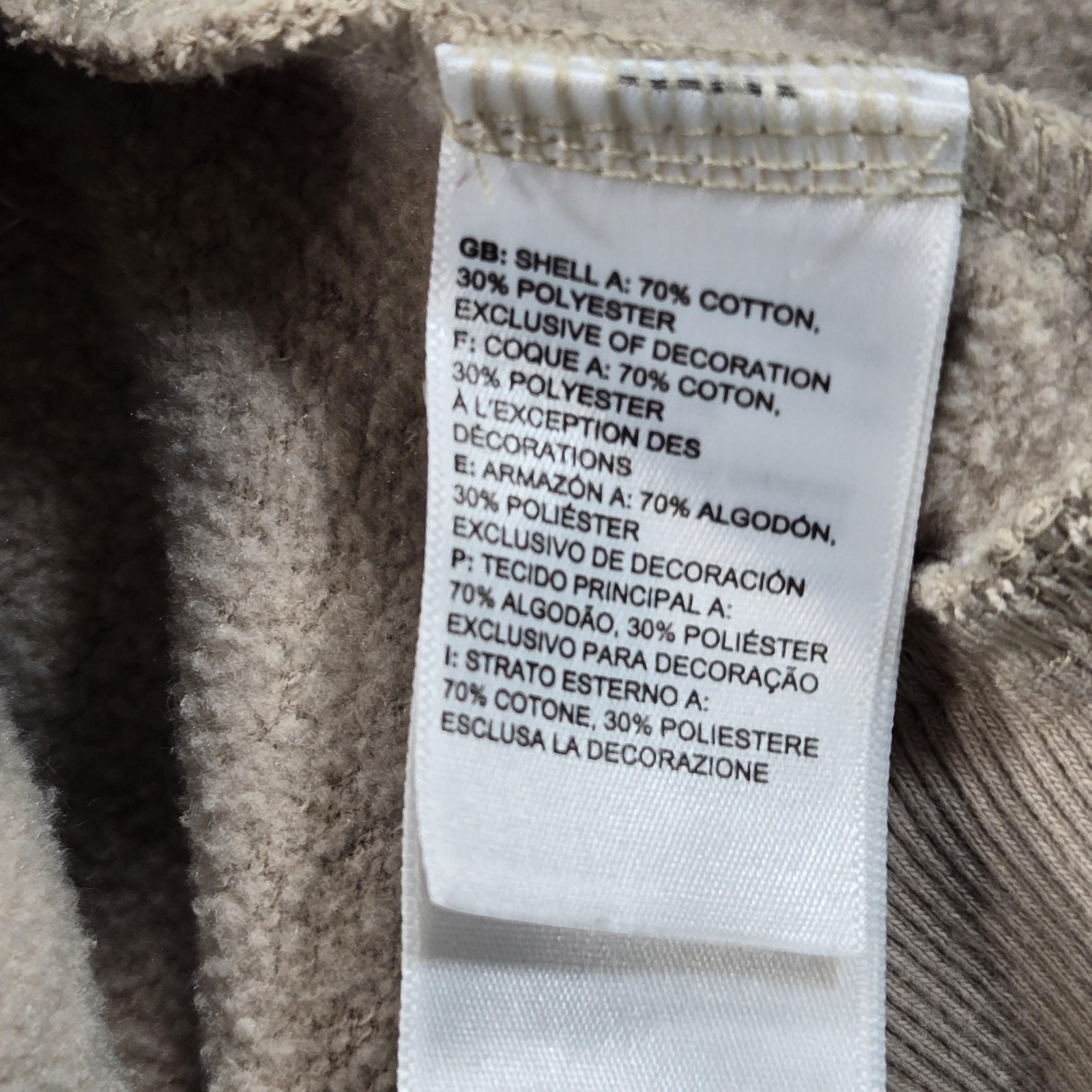 The North Face Hoodie Womens Medium Beige Half Dome Fleece Pullover NF0A4M4M