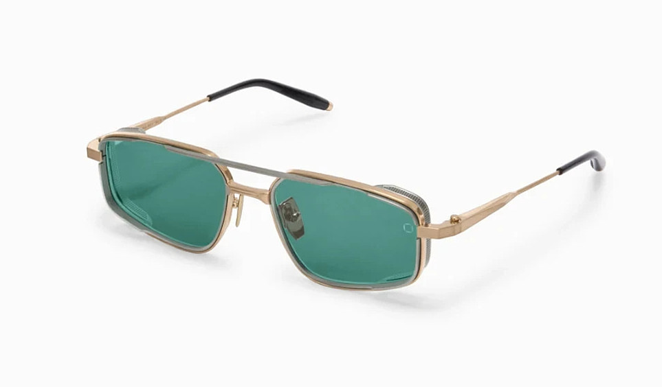 NEW AKONI ATLANTIS BRUSHED 12K GOLD SUNGLASSES