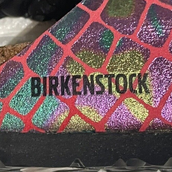 Birkenstock Arizona GATOR GLEAM Slides NARROW Sandals CHOOSE SIZE Raspberry Pink