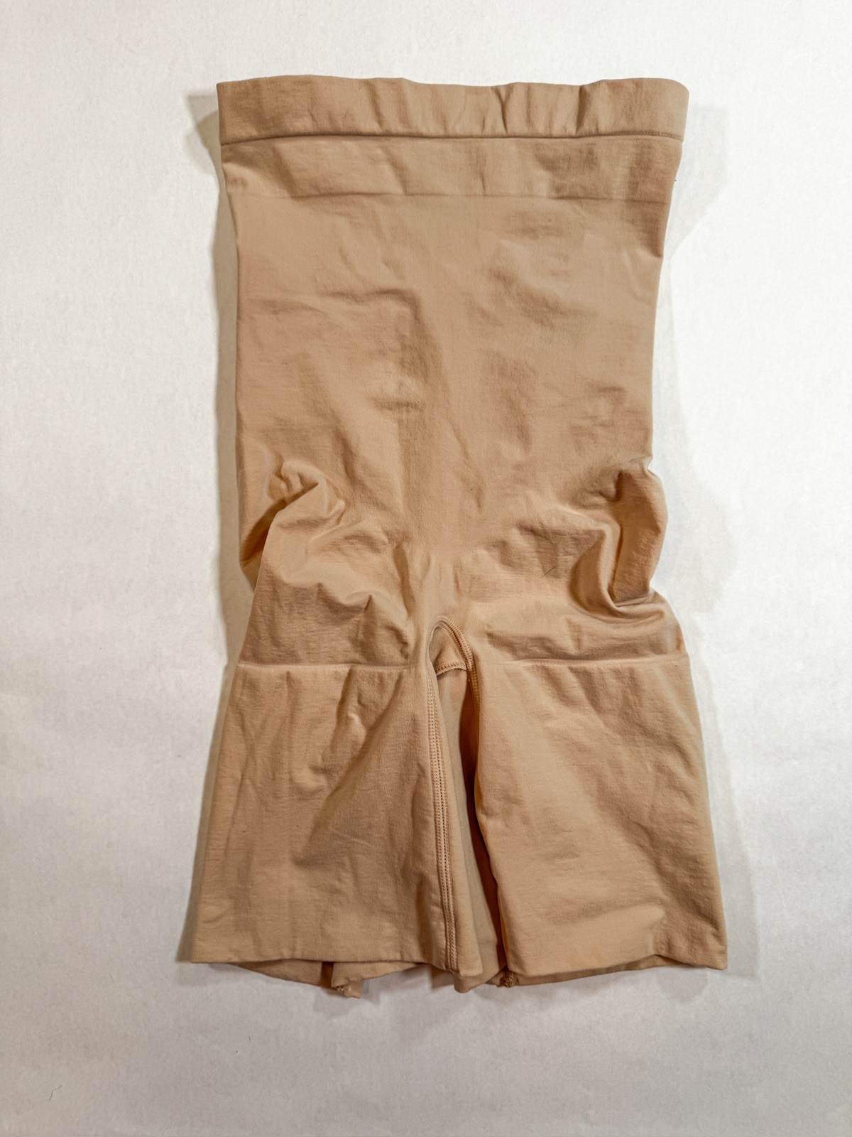 Spanx Womens Nude Slimming Higher Power Short High-Waisted Thigh Seamless M