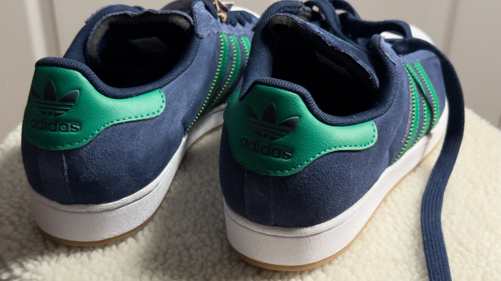 NEW adidas Superstar Adv Men’s US 8.5 Collegiate Navy / Green Originals JQ2098