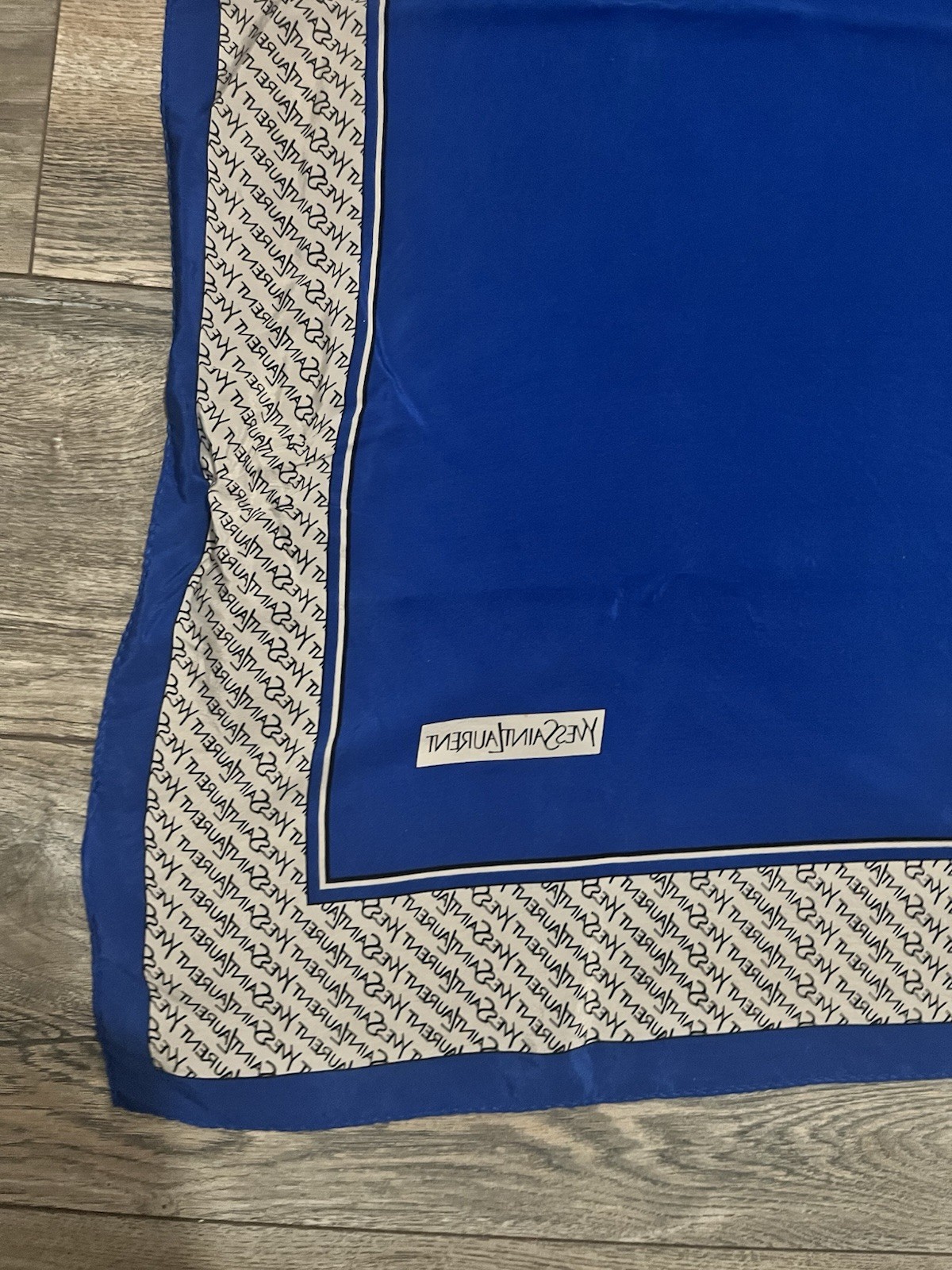 Vintage 100% Silk Yves Saint Laurent Scarf (35 in x 34 in)