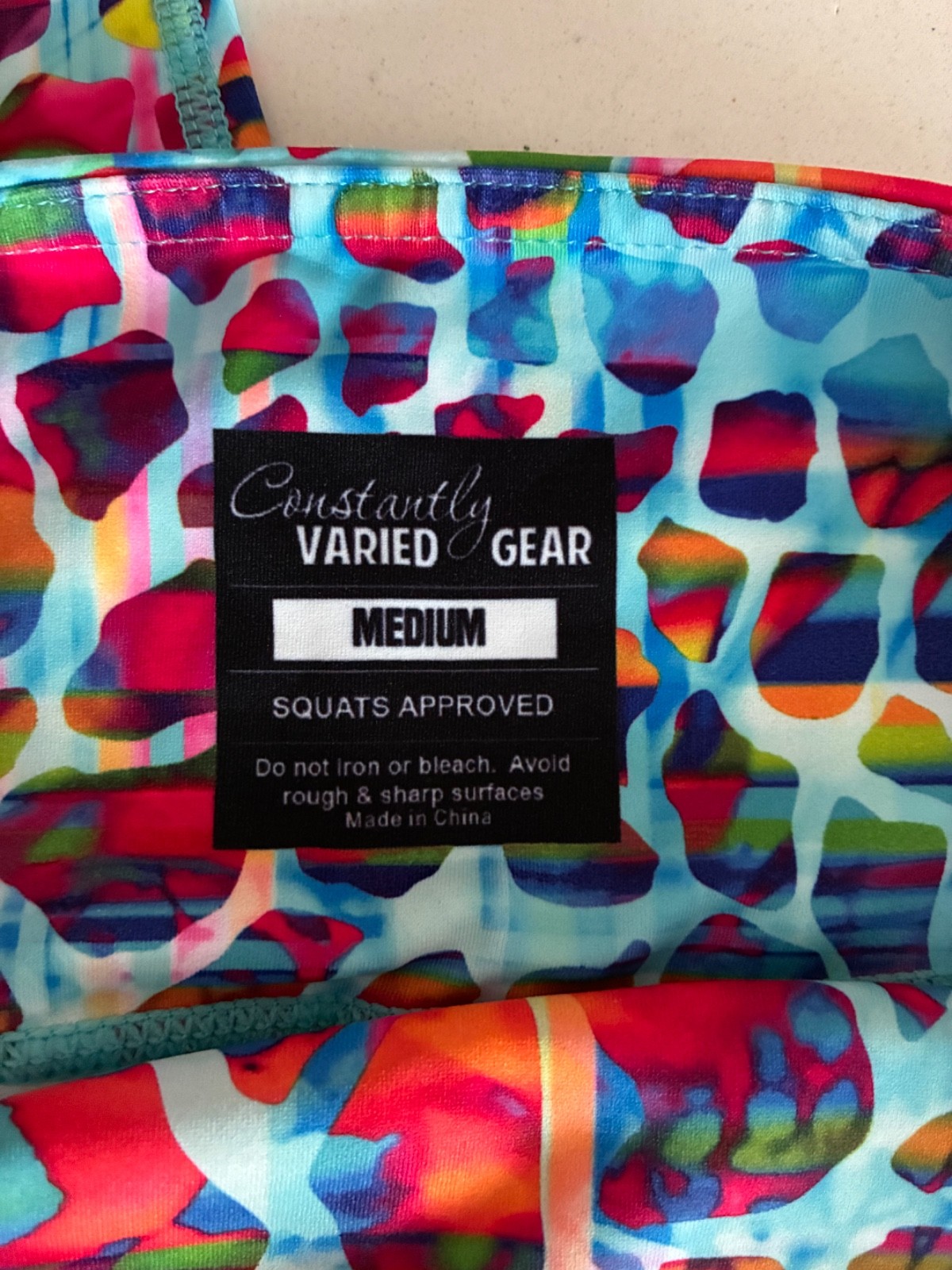 Constantly Varied Gear CVG Squat Proof Capri Multi Colored Leopard