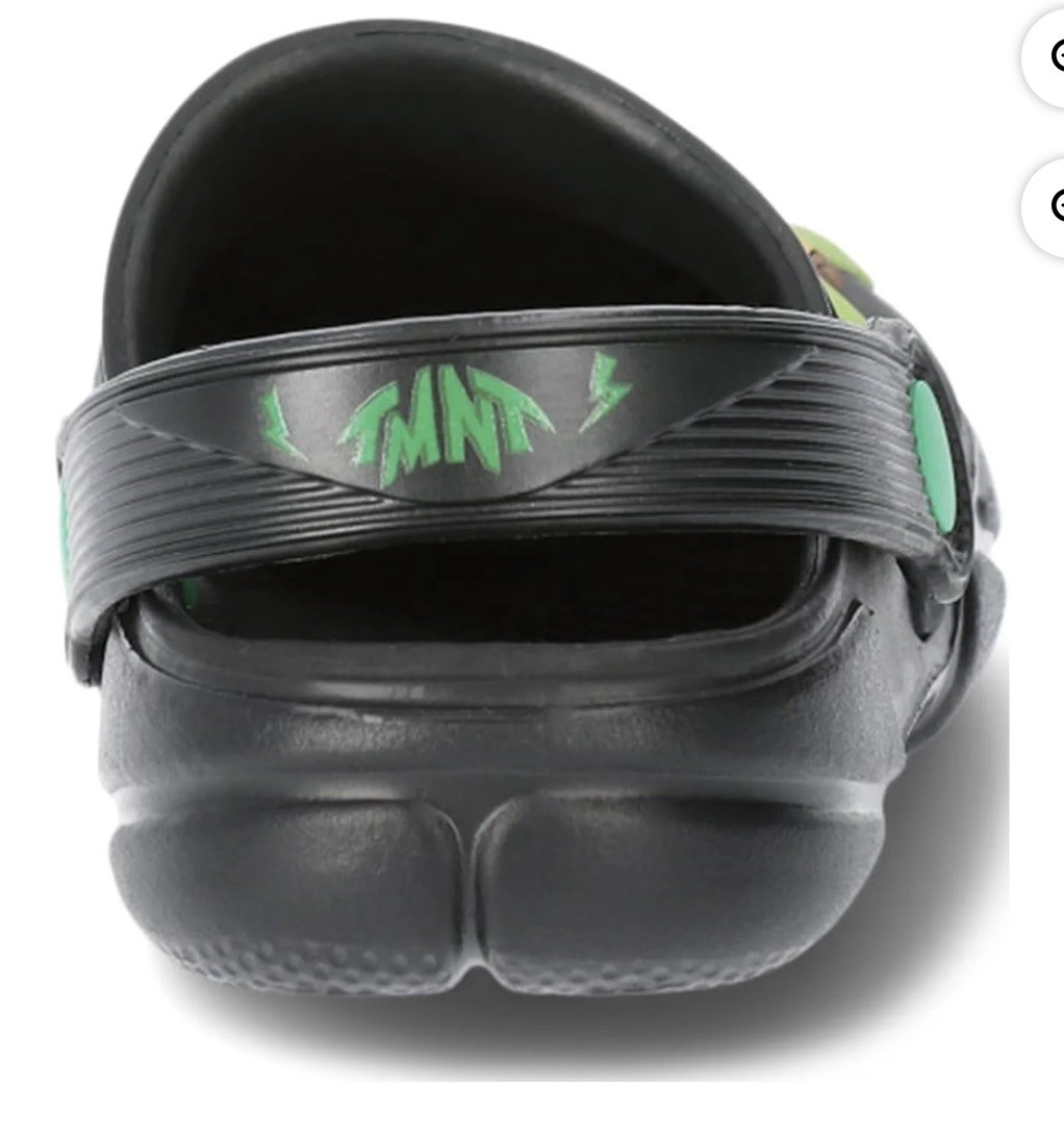 Teenage Mutant Ninja Turtles Toddler Boys Size 9-10 Waterproof Clogs Black