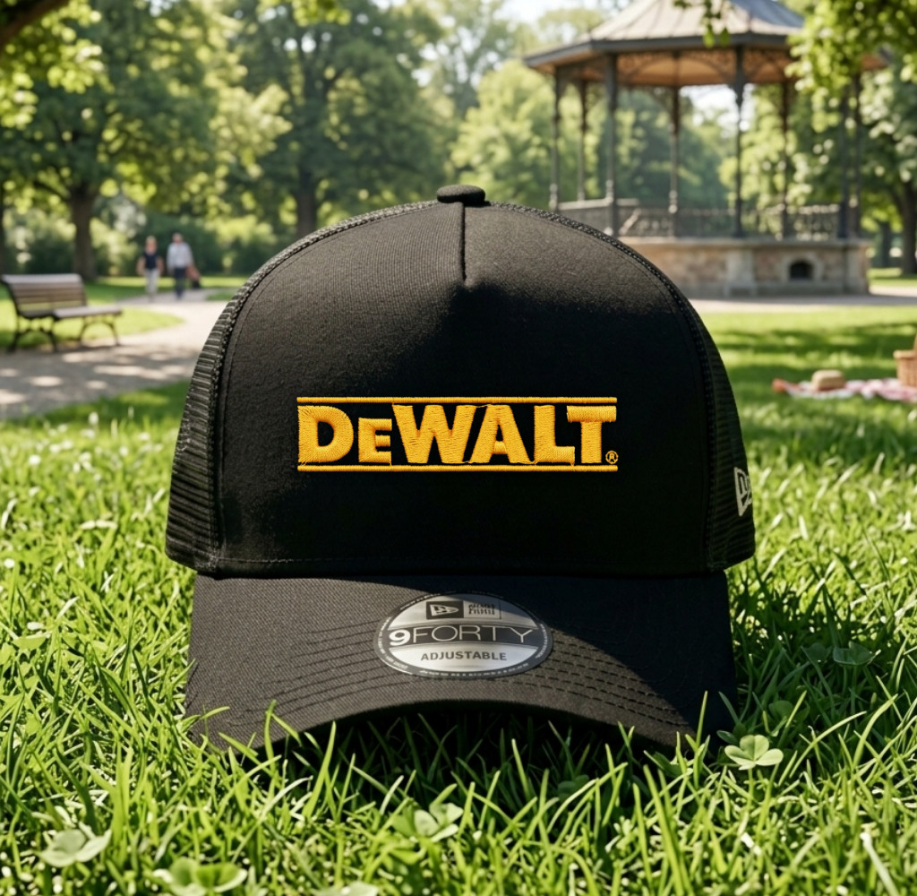 Dewalt Tools Yellow Logo Trucker Hat Embroidered Mesh Baseball Cap Snapback New
