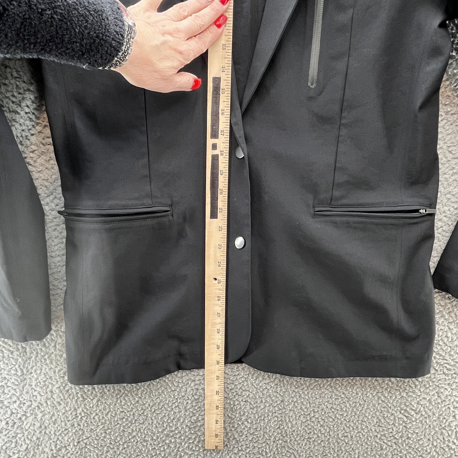 Paskho Sport Coat Mens Medium Black Slim Fit Technical Travel Blazer