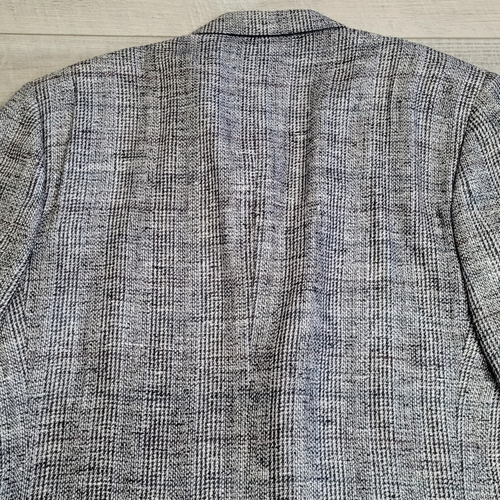 Vintage Ermenegildo Zegna Blazer Mens 46 100% Silk Sport Coat Glen Plaid 1988