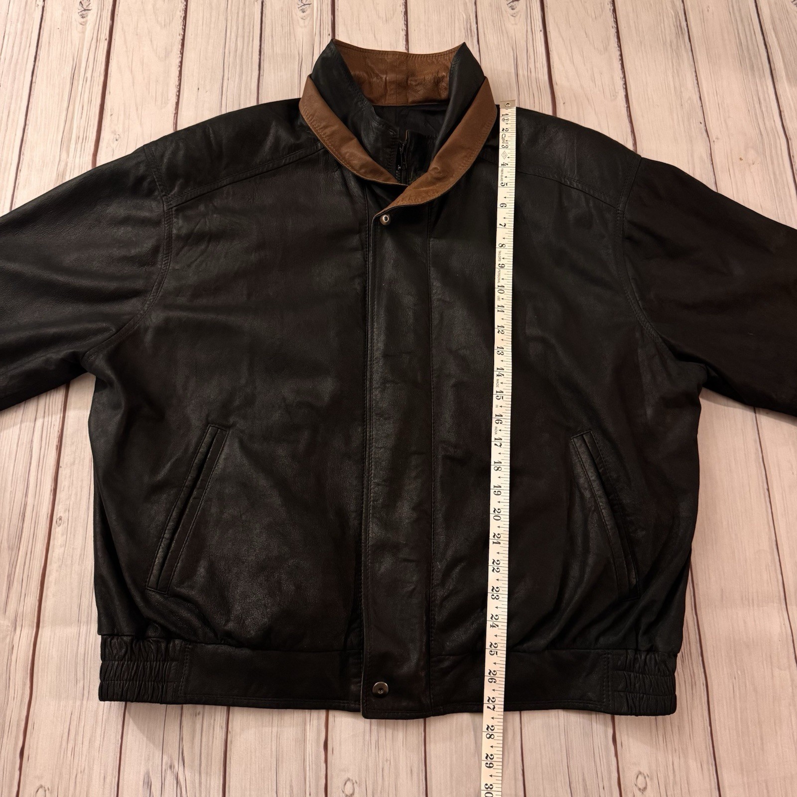 Remy Men’s Black Jacket Size 44 Zipper Button Stand-Up Collar Lined 80s Vintage