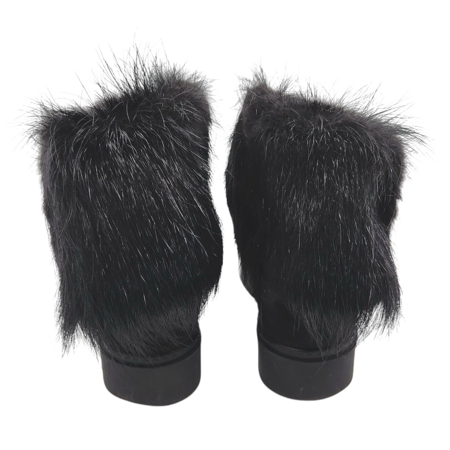 Litvin Mukluk Fur Cuff Platform Ankle Boots Booties 40 US 10 Mall Goth Festival