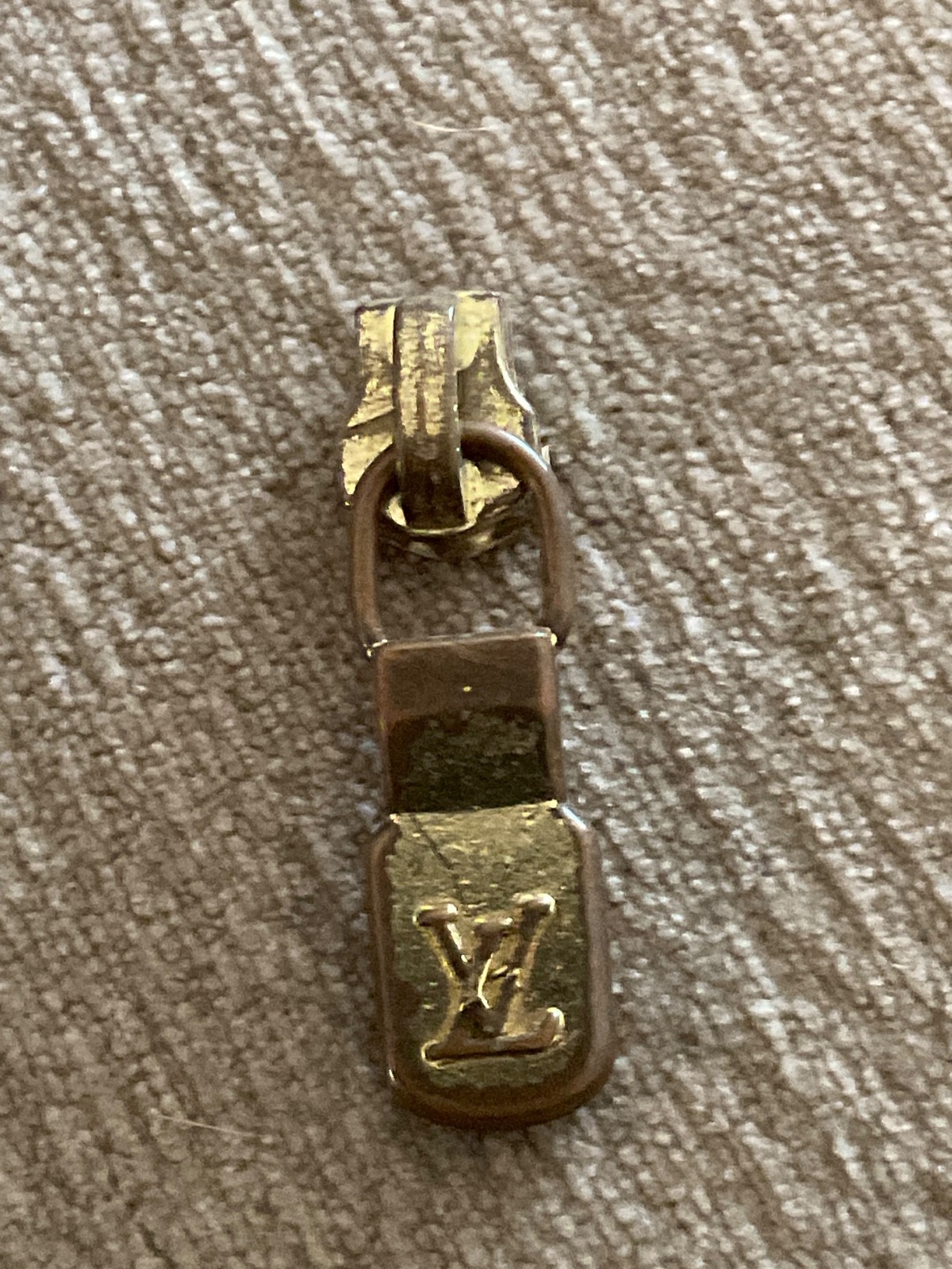 Louis Vuitton Metal Brass Zipper Pull Vintage Repair Reuse Replace Crafts