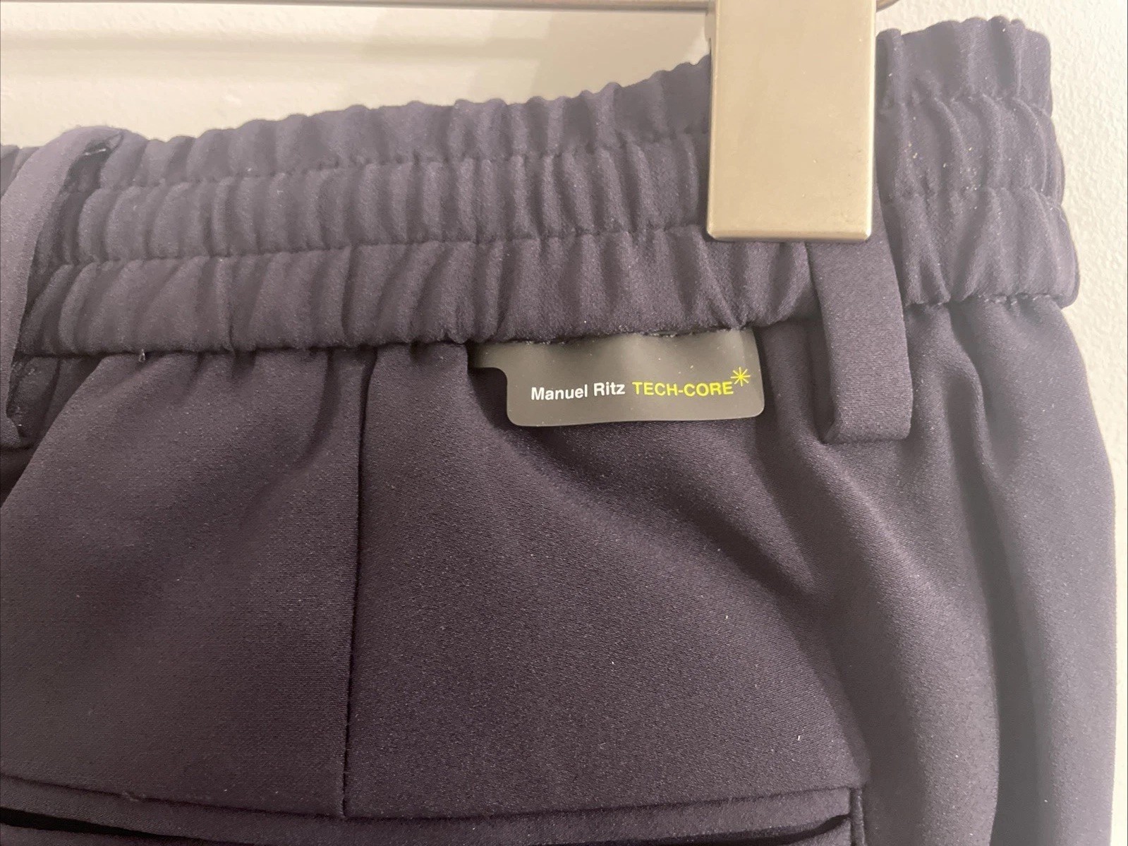 MANUEL RITZ Blue Technical Jogging Trouser Pants with Drawstring EU 48 US 32