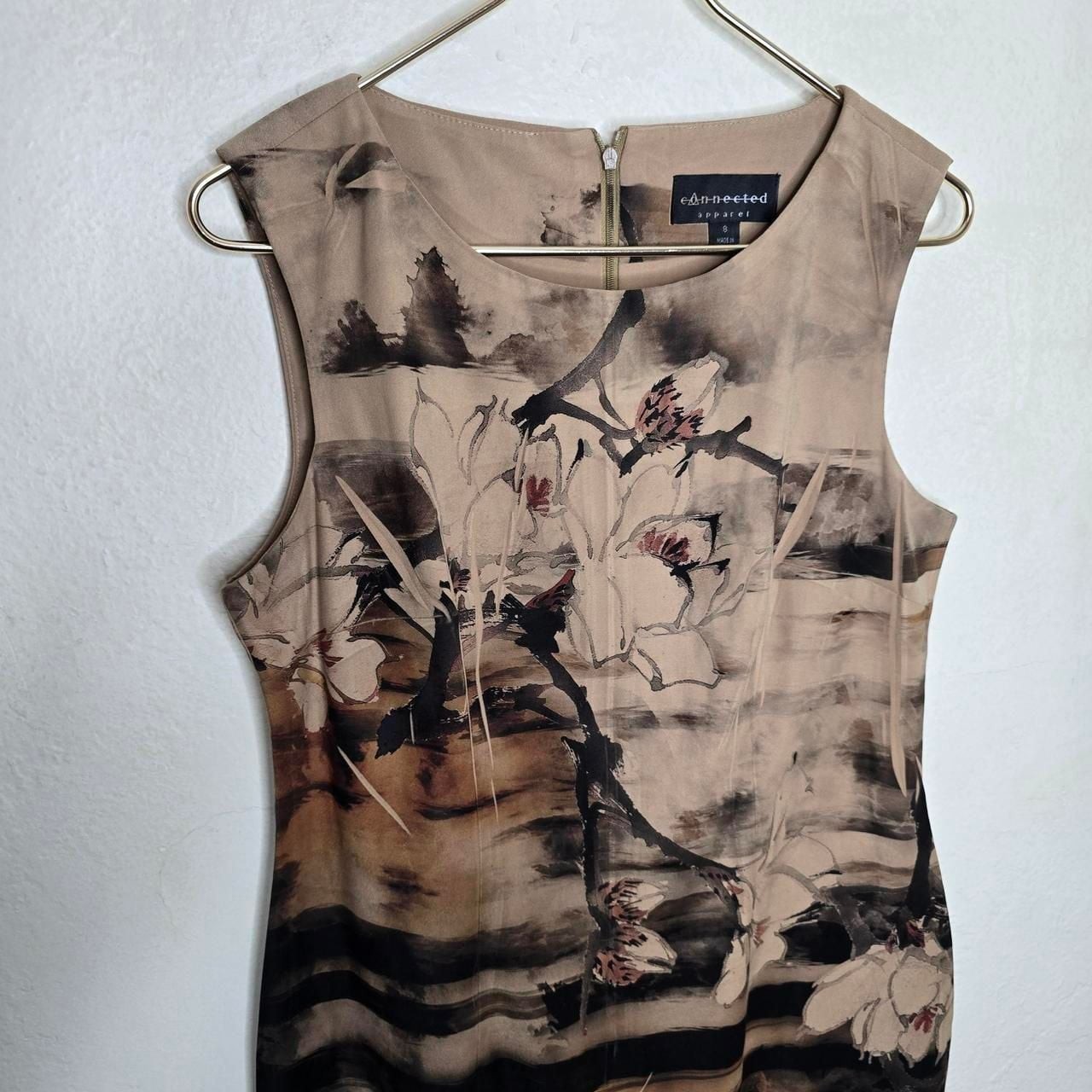 Connected Apparel Floral Print Sheath Dress