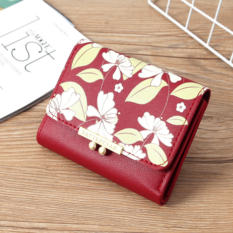 Small Mini Compact Wallet Trifold Credit Card Holder Pocket Purse for Women Gift