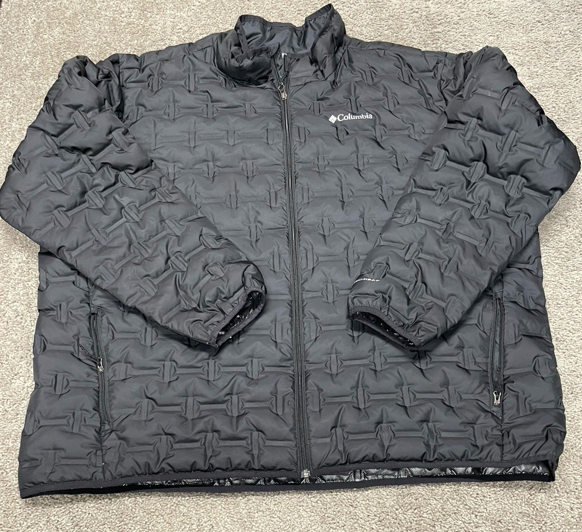 Columbia Men’s Delta Ridge II 650 Down & Omni Heat Hooded Jacket, Black, Sz 4XT
