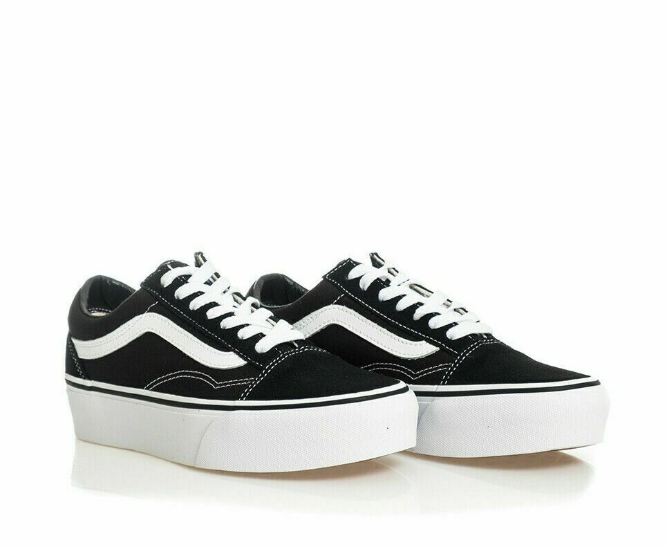VANS Old Skool Plat unisex Classics black/ white Men’s Size 7.0 /women’s 8.5