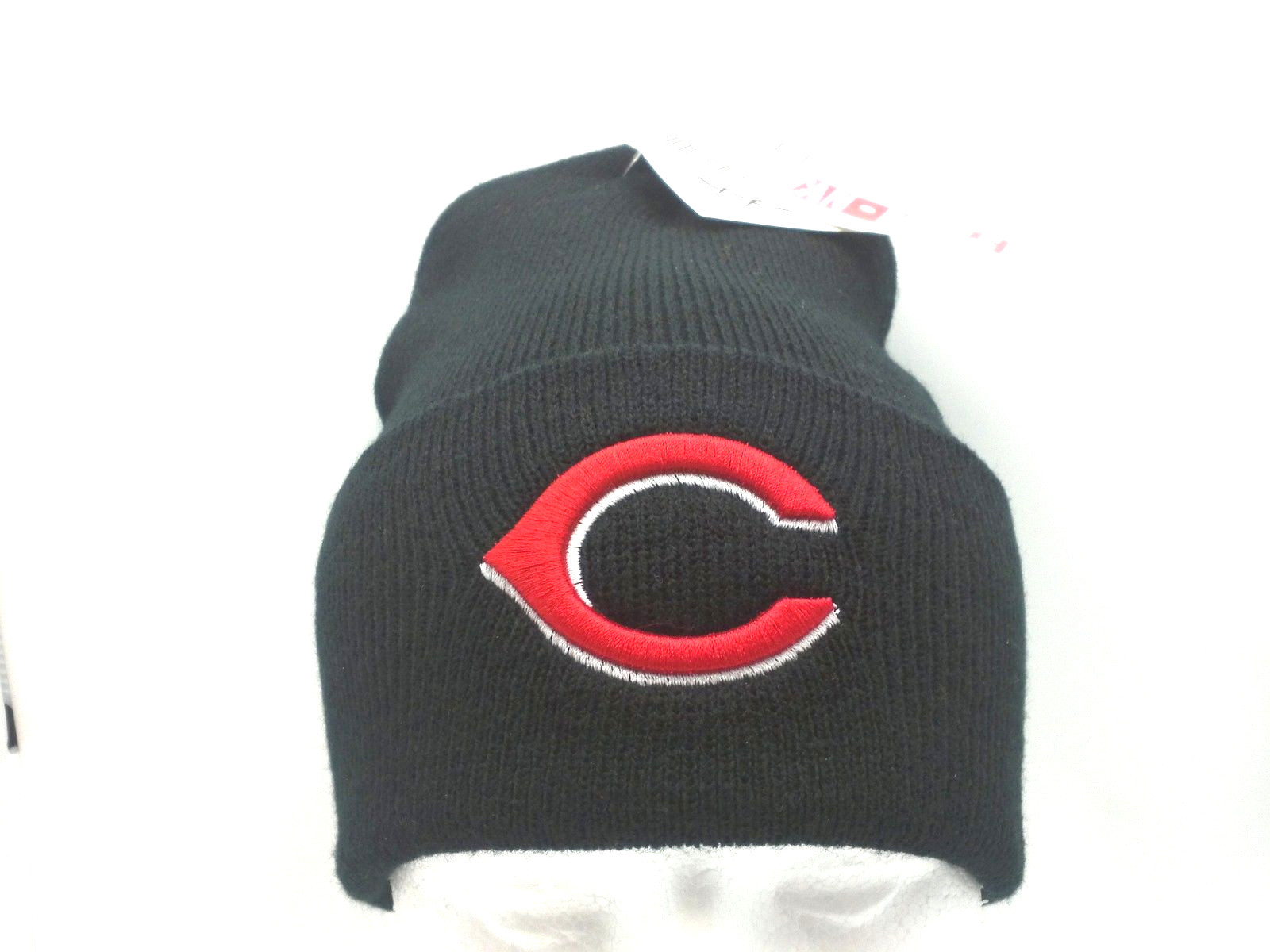 Cincinnati Reds Hat Cuffed Black Knit Beanie Hat by ANNCO