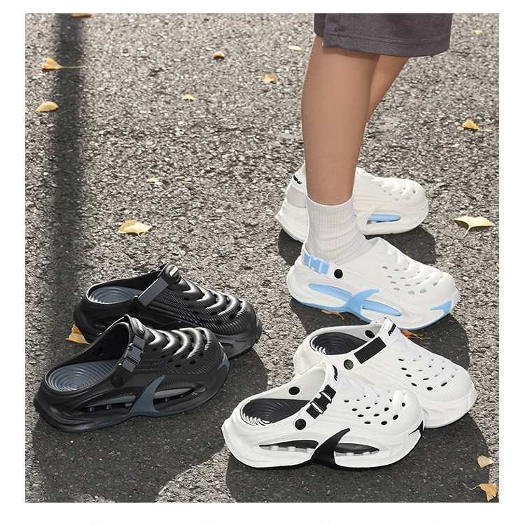 Men’s EVA Hole Shoes Thick-Soled Non-Slip Breathable Beach Sandals for Summer